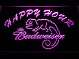 Budweiser Chameleon Happy Hour LED Neon Sign USB - Purple - TheLedHeroes