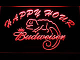 Budweiser Chameleon Happy Hour LED Neon Sign USB - Red - TheLedHeroes