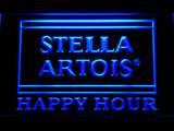 Stella Artois Happy Hour (2) LED Neon Sign Electrical - Blue - TheLedHeroes