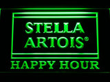 Stella Artois Happy Hour (2) LED Neon Sign USB - Green - TheLedHeroes