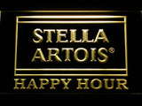 Stella Artois Happy Hour (2) LED Neon Sign Electrical - Yellow - TheLedHeroes