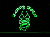 Coors Light Bikini Happy Hour LED Neon Sign USB - Green - TheLedHeroes