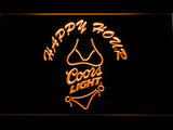 Coors Light Bikini Happy Hour LED Neon Sign Electrical - Orange - TheLedHeroes