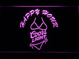 Coors Light Bikini Happy Hour LED Neon Sign Electrical - Purple - TheLedHeroes