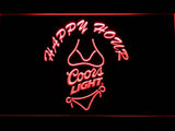 Coors Light Bikini Happy Hour LED Neon Sign USB - Red - TheLedHeroes