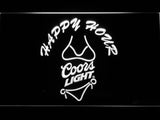 Coors Light Bikini Happy Hour LED Neon Sign USB - White - TheLedHeroes