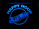 Blue Moon Happy Hour LED Neon Sign Electrical - Blue - TheLedHeroes