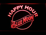 FREE Blue Moon Happy Hour LED Sign - Red - TheLedHeroes