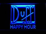Duff Happy Hour LED Neon Sign Electrical - Blue - TheLedHeroes