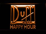 Duff Happy Hour LED Neon Sign Electrical - Orange - TheLedHeroes