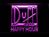 Duff Happy Hour LED Neon Sign Electrical - Purple - TheLedHeroes
