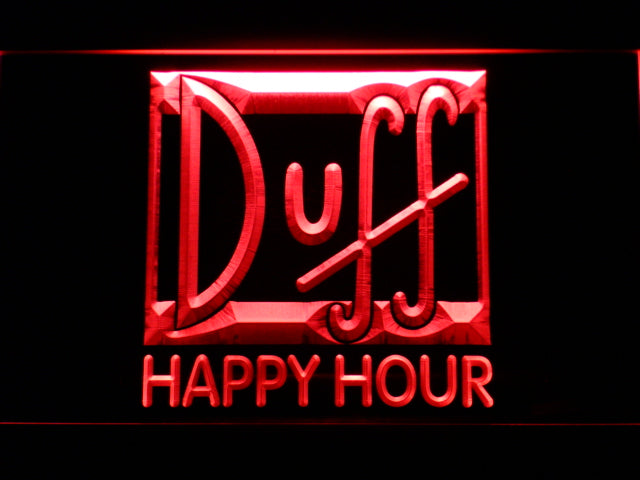 FREE Duff Happy Hour LED Sign - Red - TheLedHeroes