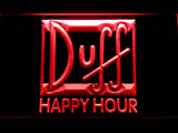 Duff Happy Hour LED Neon Sign Electrical - Red - TheLedHeroes
