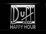 Duff Happy Hour LED Neon Sign Electrical - White - TheLedHeroes