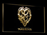Baltimore Ravens LED Neon Sign Electrical - Yellow - TheLedHeroes