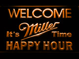 FREE Miller It's Time Happy Hour LED Sign - Orange - TheLedHeroes