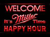 FREE Miller It's Time Happy Hour LED Sign - Red - TheLedHeroes