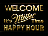 FREE Miller It's Time Happy Hour LED Sign - Yellow - TheLedHeroes