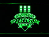 FREE Cleveland Indians Jacob Fiel Anniversary LED Sign - Green - TheLedHeroes