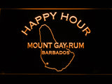 FREE Mount Gay Rum Happy Hour LED Sign - Orange - TheLedHeroes