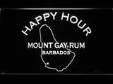 FREE Mount Gay Rum Happy Hour LED Sign - White - TheLedHeroes