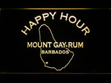 FREE Mount Gay Rum Happy Hour LED Sign - Yellow - TheLedHeroes