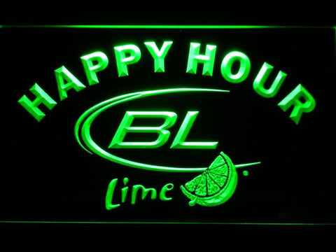 Bud Light Lime Happy Hour LED Neon Sign USB - Green - TheLedHeroes