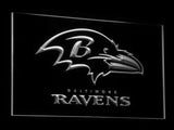 Baltimore Ravens (2) LED Neon Sign USB - White - TheLedHeroes