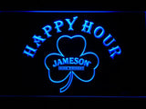 Jameson Shamrock Happy Hours LED Neon Sign USB - Blue - TheLedHeroes