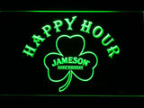 Jameson Shamrock Happy Hours LED Neon Sign USB - Green - TheLedHeroes
