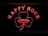 Jameson Shamrock Happy Hours LED Neon Sign USB - Red - TheLedHeroes