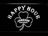 Jameson Shamrock Happy Hours LED Neon Sign USB - White - TheLedHeroes