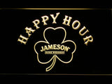 Jameson Shamrock Happy Hours LED Neon Sign USB - Yellow - TheLedHeroes