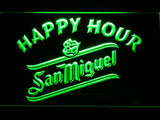 San Miguel Happy Hour LED Neon Sign USB - Green - TheLedHeroes