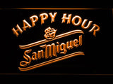 San Miguel Happy Hour LED Neon Sign USB - Orange - TheLedHeroes