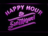 San Miguel Happy Hour LED Neon Sign USB - Purple - TheLedHeroes