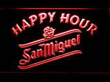 San Miguel Happy Hour LED Neon Sign USB - Red - TheLedHeroes