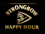 Strongbow Happy Hour LED Neon Sign USB - Yellow - TheLedHeroes