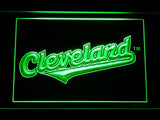 Cleveland Indians (11) LED Neon Sign USB - Green - TheLedHeroes