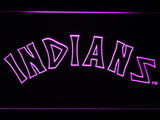 Cleveland Indians (12) LED Neon Sign USB - Purple - TheLedHeroes