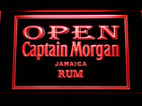 Captain Morgan Jamaica Rum Open LED Neon Sign Electrical - Red - TheLedHeroes