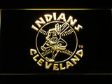 Cleveland Indians (15) LED Neon Sign Electrical - Yellow - TheLedHeroes