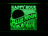 FREE Blue Moon Happy Hour (2) LED Sign - Green - TheLedHeroes