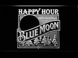 FREE Blue Moon Happy Hour (2) LED Sign - White - TheLedHeroes