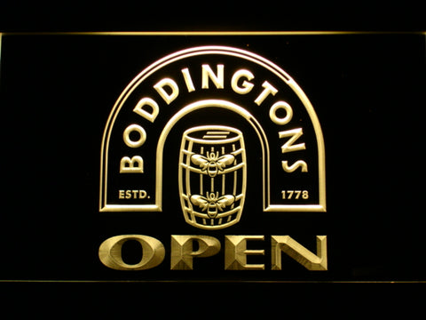 FREE Boddingtons Open LED Sign - Yellow - TheLedHeroes