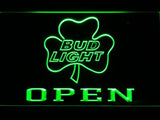 Bud Light Shamrock Open LED Neon Sign USB - Green - TheLedHeroes