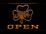 FREE Bud Light Shamrock Open LED Sign - Orange - TheLedHeroes