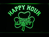 Bud Light Shamrock Happy Hour LED Neon Sign USB -  - TheLedHeroes