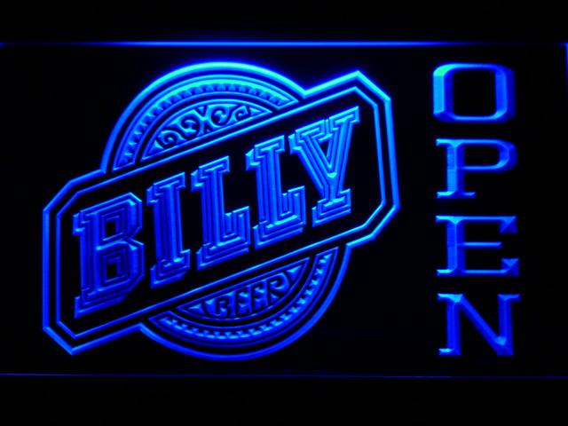 Billy Open LED Neon Sign USB - Blue - TheLedHeroes
