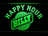 Billy Happy Hour LED Neon Sign USB - Green - TheLedHeroes